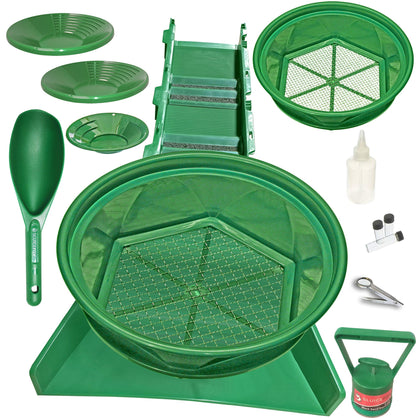 Sluice Fox 16-Piece Gold Panning Kit with Sluice Box