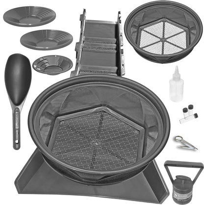 Sluice Fox 16-Piece Gold Panning Kit with Sluice Box