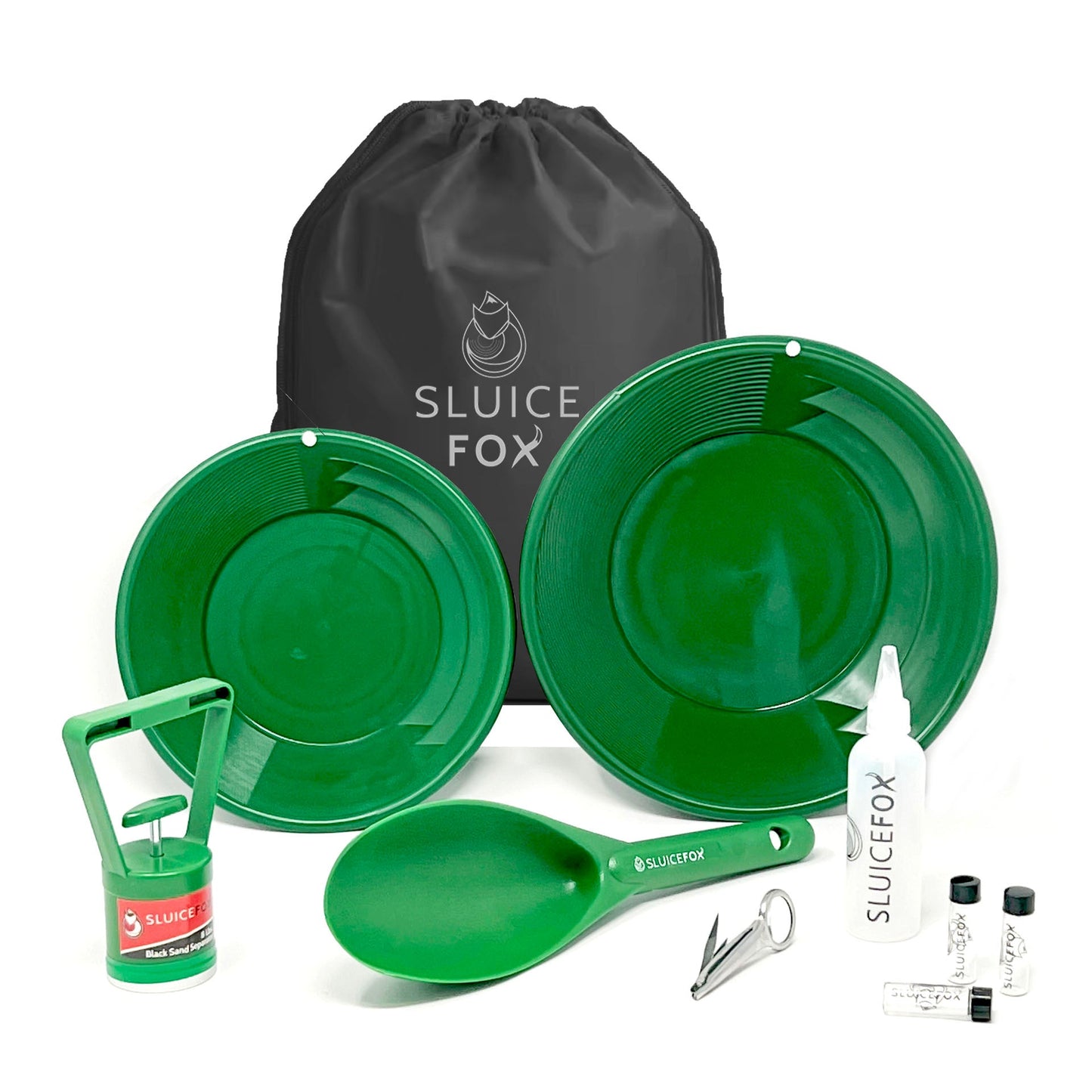 Sluice Fox 10-Piece Gold Panning Kit with Bag