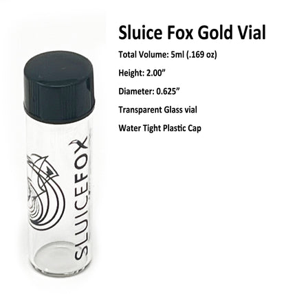 Sluice Fox Glass Gold Vials