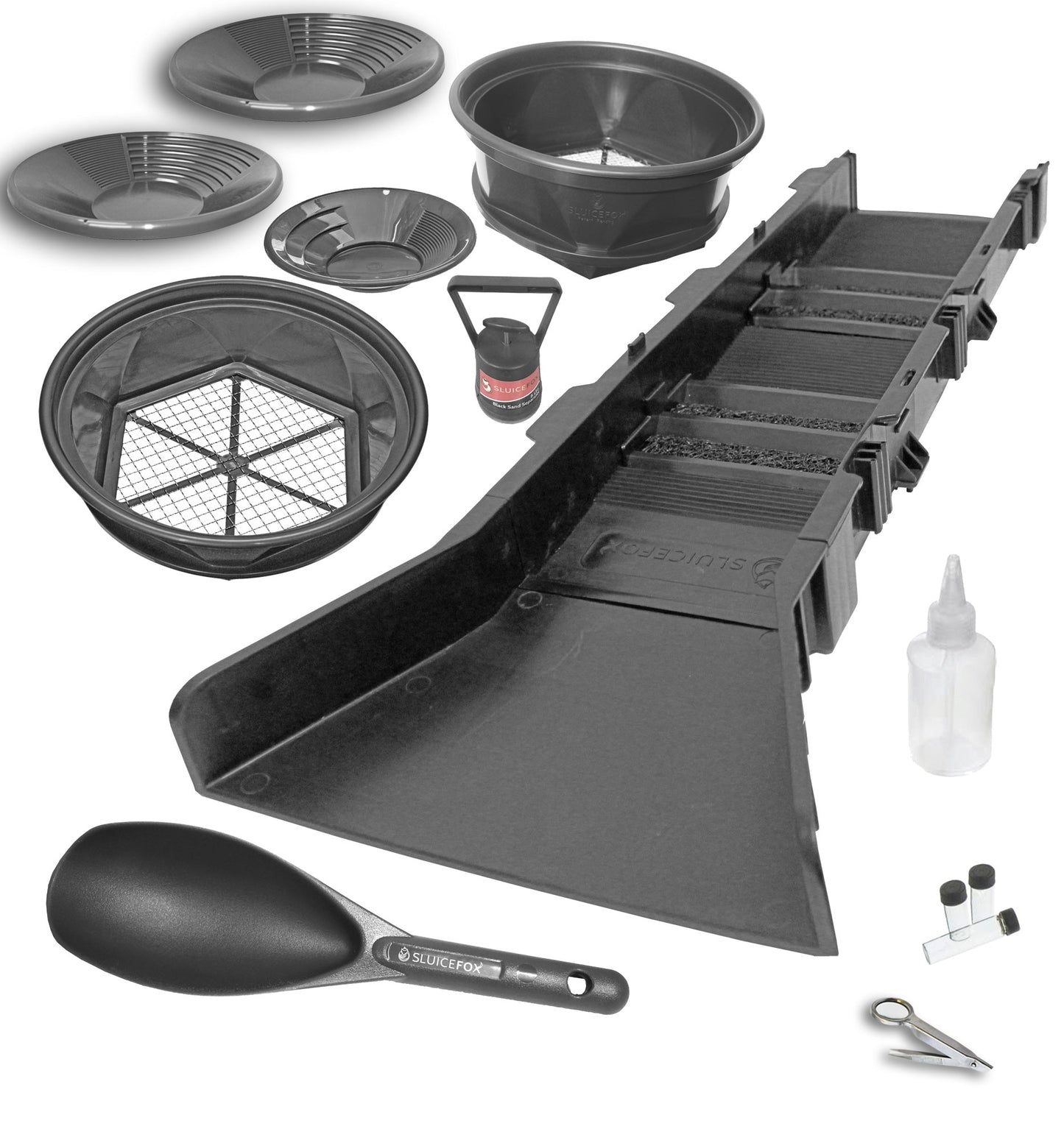 Sluice Fox 16-Piece Gold Panning Kit with Sluice Box