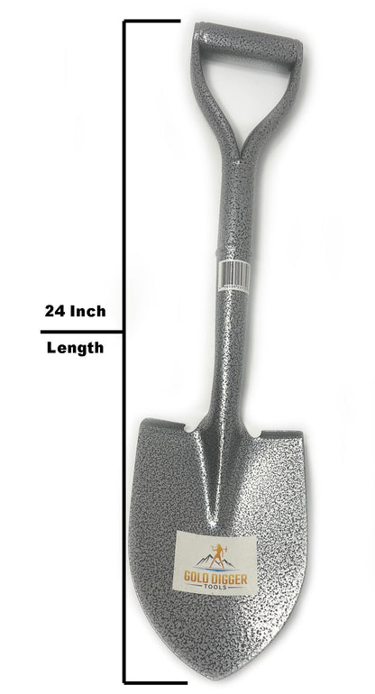 Gold Digger Tools 24" Steel Gold Prospecting Shovel with D-Grip